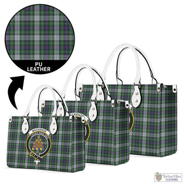 MacKenzie Dress Tartan Luxury Leather Handbags with Family Crest