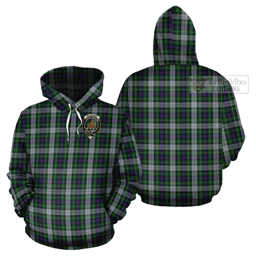 Mackenzie Dress Tartan Cotton Hoodie with Family Crest Pullover Hoodie - Tartan Vibes Clothing