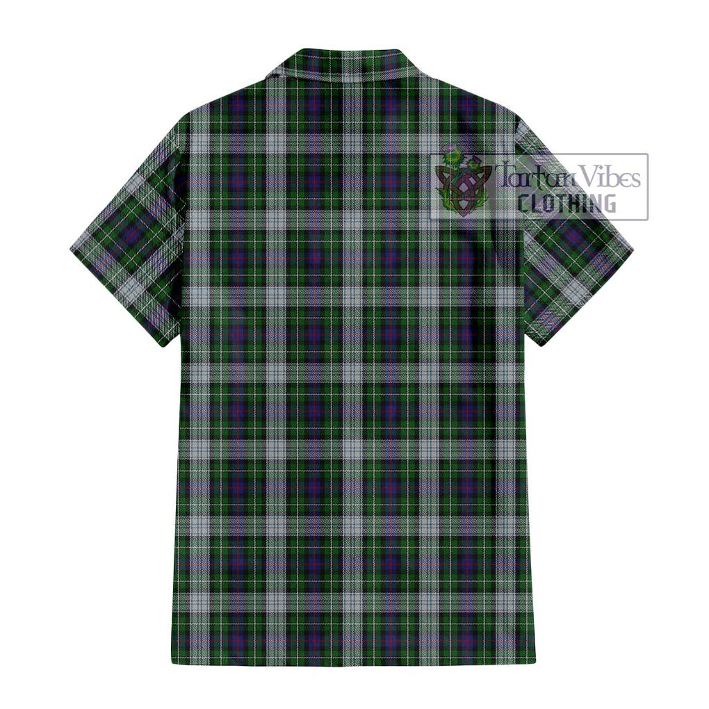 Mackenzie Dress Tartan Short Sleeve Button Shirt with Family Crest DNA In Me Style - Tartanvibesclothing Shop