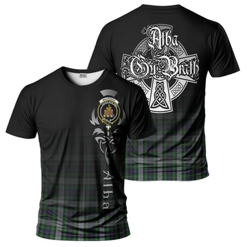 MacKenzie Dress Tartan T-Shirt Featuring Alba Gu Brath Family Crest Celtic Inspired