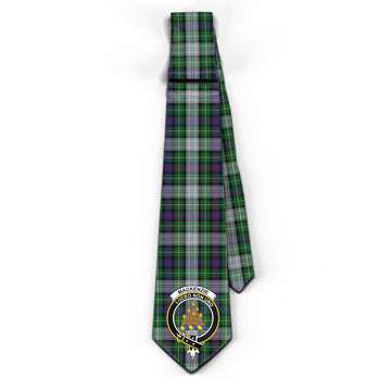 MacKenzie Dress Tartan Classic Necktie with Family Crest