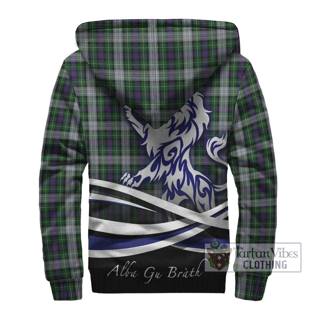 Mackenzie Dress Tartan Sherpa Hoodie with Alba Gu Brath Regal Lion Emblem - Tartanvibesclothing Shop