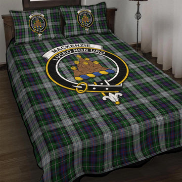 MacKenzie Dress Tartan Quilt Bed Set with Family Crest