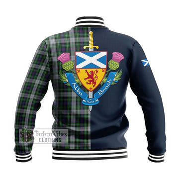 Mackenzie Dress Tartan Baseball Jacket Alba with Scottish Lion Royal Arm Half Style