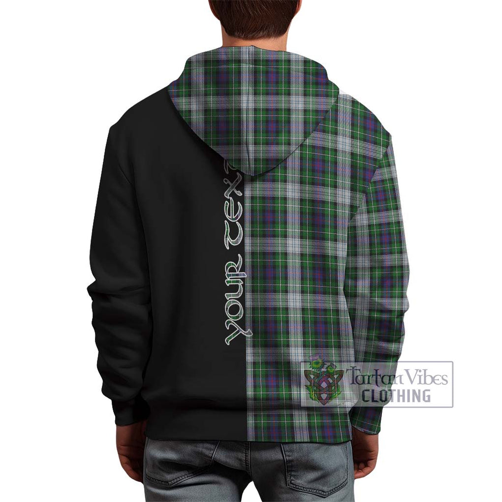 Mackenzie Dress Tartan Hoodie with Family Crest and Half Of Me Style - Tartanvibesclothing Shop