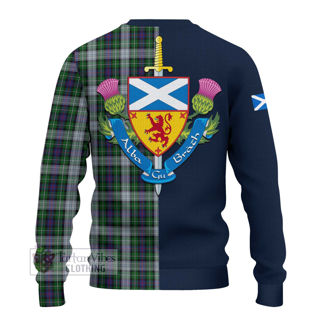 Tartan Vibes Clothing Mackenzie Dress Tartan Knitted Sweater with Scottish Lion Royal Arm Half Style