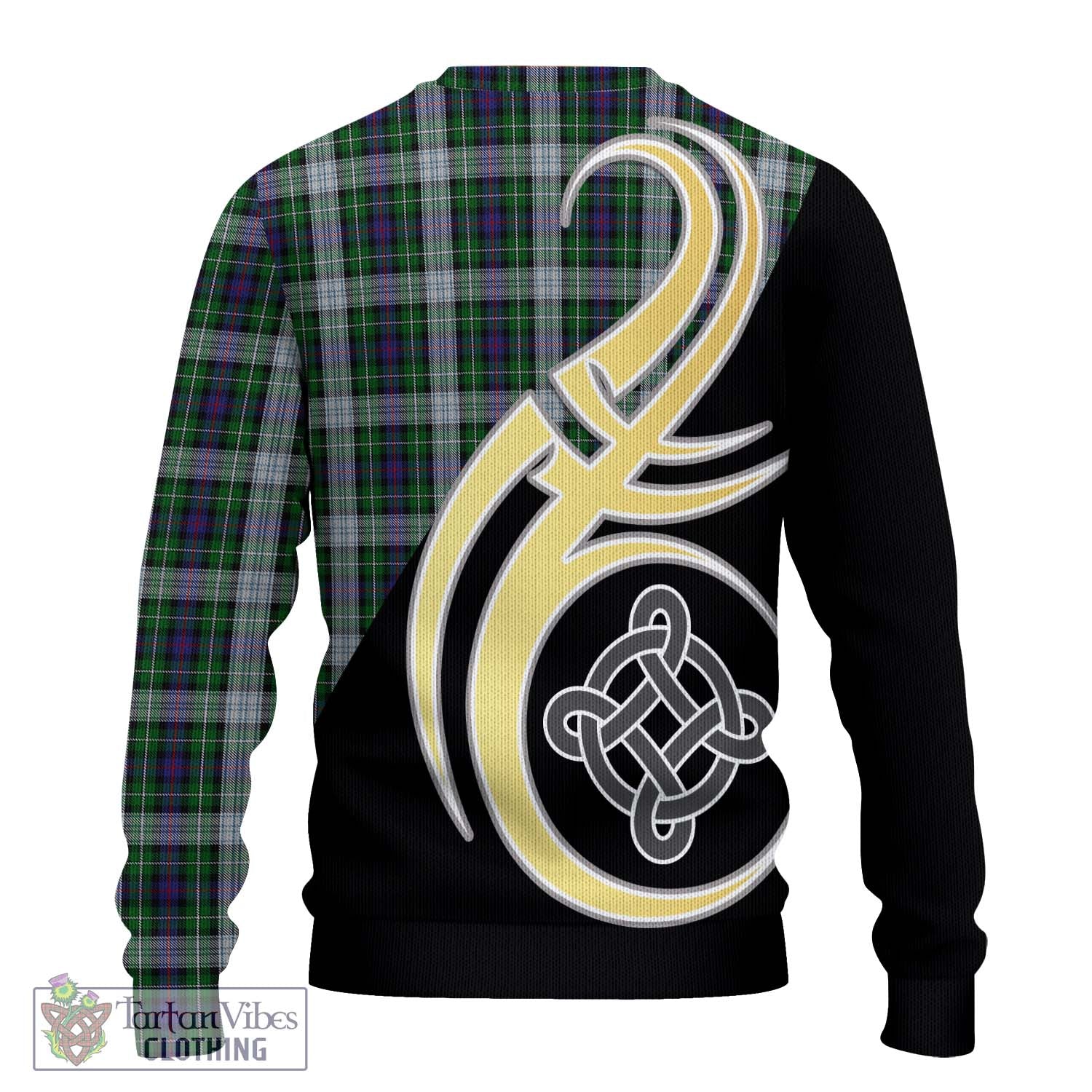 Mackenzie Dress Tartan Knitted Sweater with Family Crest and Celtic Symbol Style - Tartan Vibes Clothing