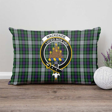 MacKenzie Dress Tartan Pillow Cover with Family Crest