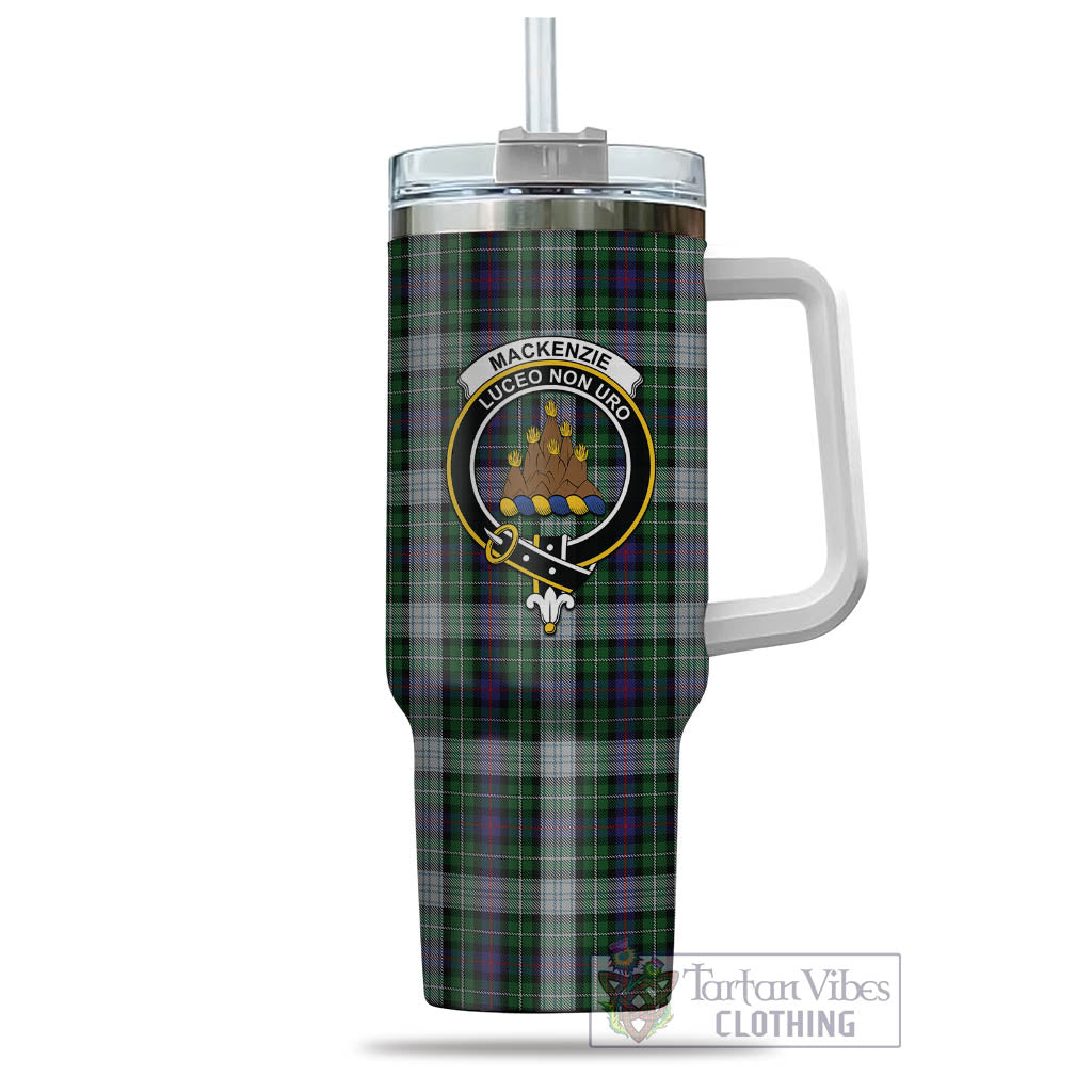 Tartan Vibes Clothing MacKenzie Dress Tartan and Family Crest Tumbler with Handle