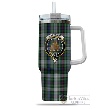 MacKenzie Dress Tartan and Family Crest Tumbler with Handle