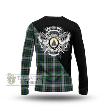 Mackenzie Dress Tartan Long Sleeve T-Shirt with Family Crest and Military Logo Style