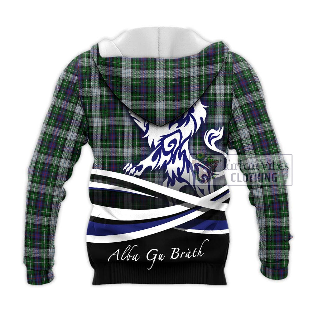 Mackenzie Dress Tartan Knitted Hoodie with Alba Gu Brath Regal Lion Emblem - Tartanvibesclothing Shop