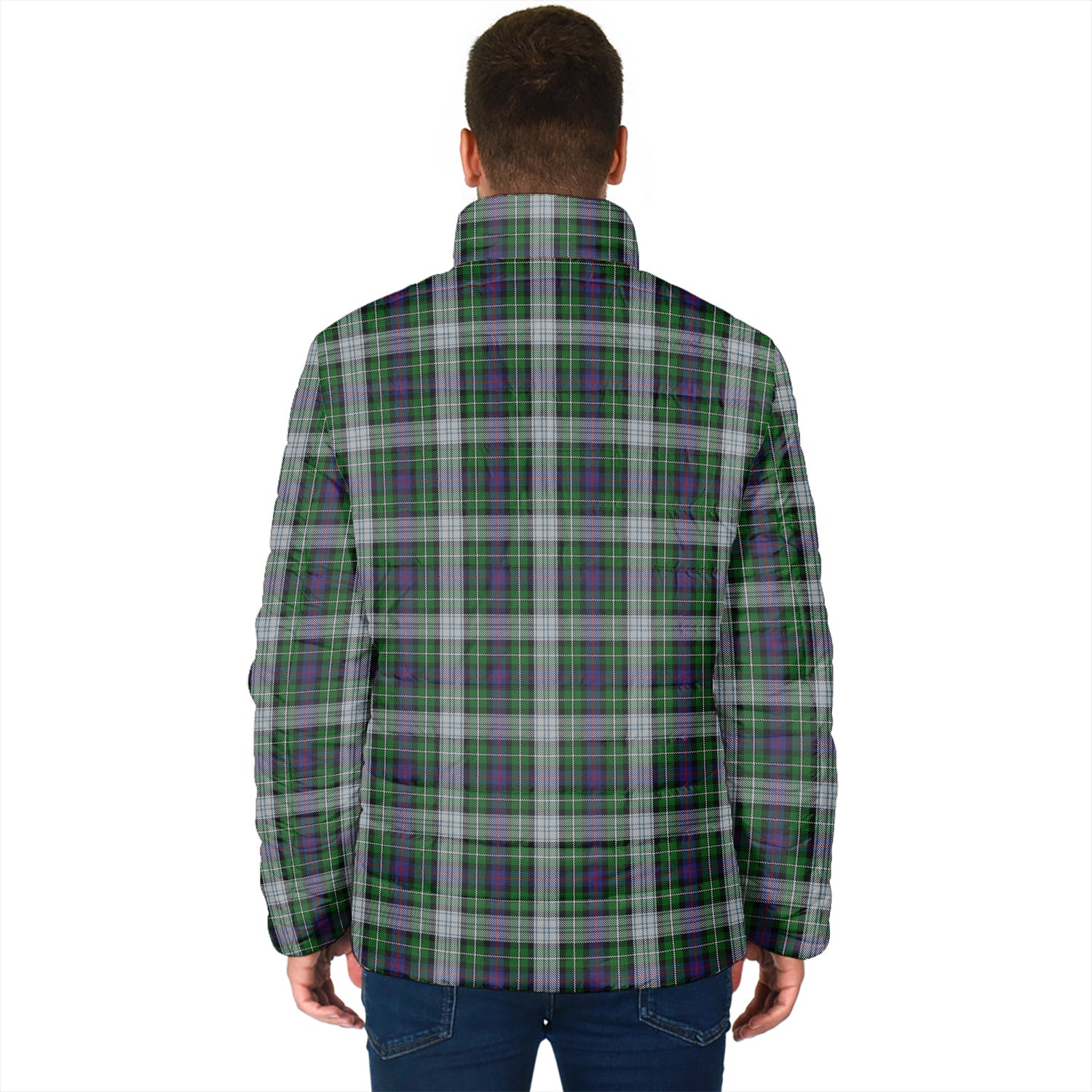 MacKenzie Dress Tartan Padded Jacket with Family Crest - Tartan Vibes Clothing