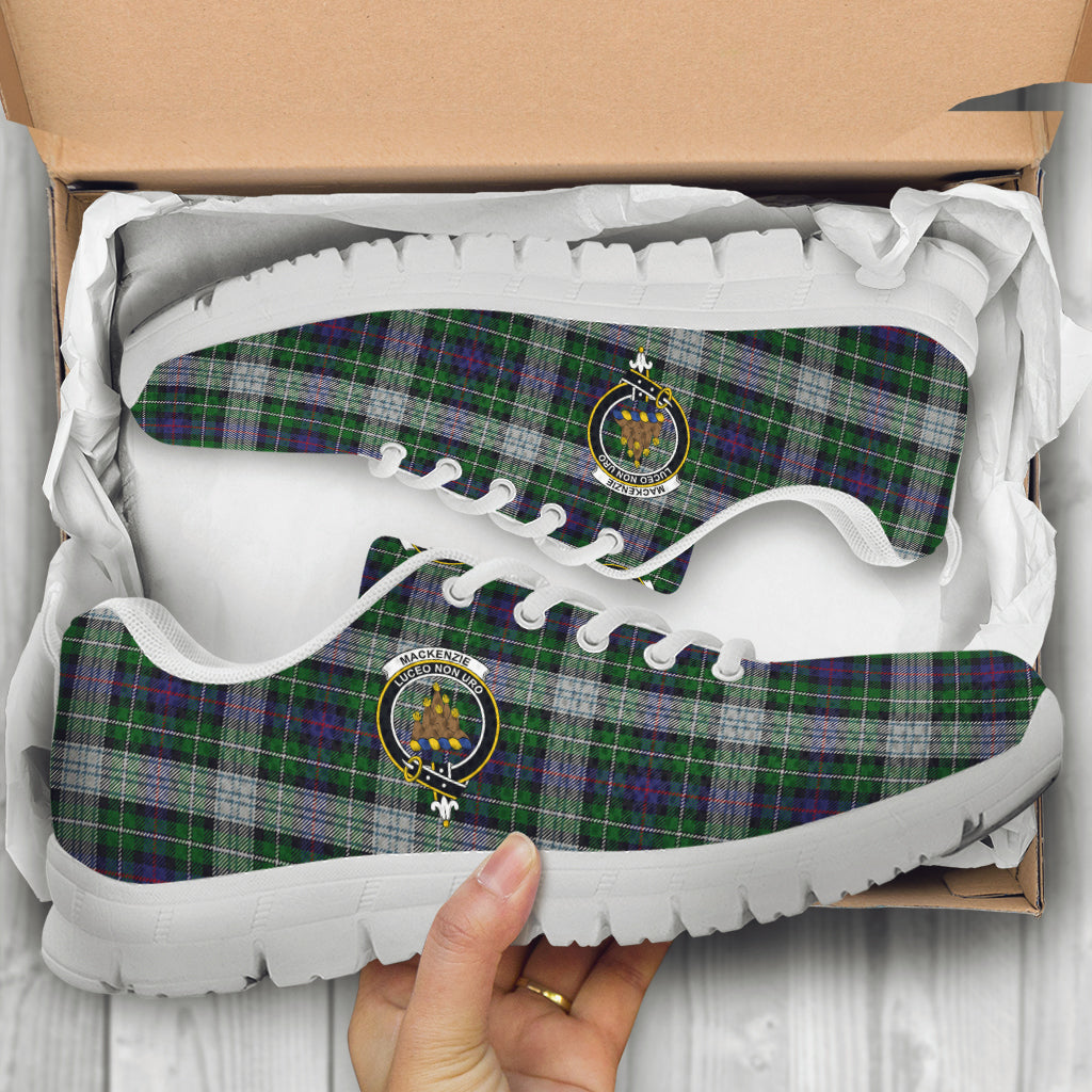 MacKenzie Dress Tartan Sneakers with Family Crest - Tartan Vibes Clothing