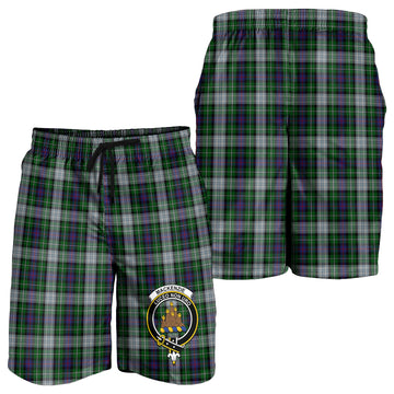 MacKenzie Dress Tartan Mens Shorts with Family Crest