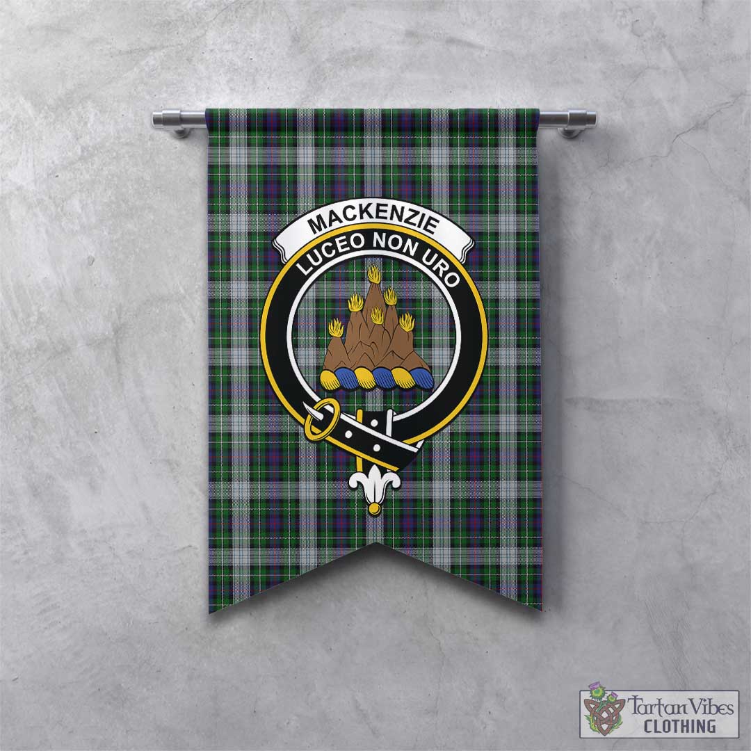 Tartan Vibes Clothing MacKenzie Dress Tartan Gonfalon, Tartan Banner with Family Crest