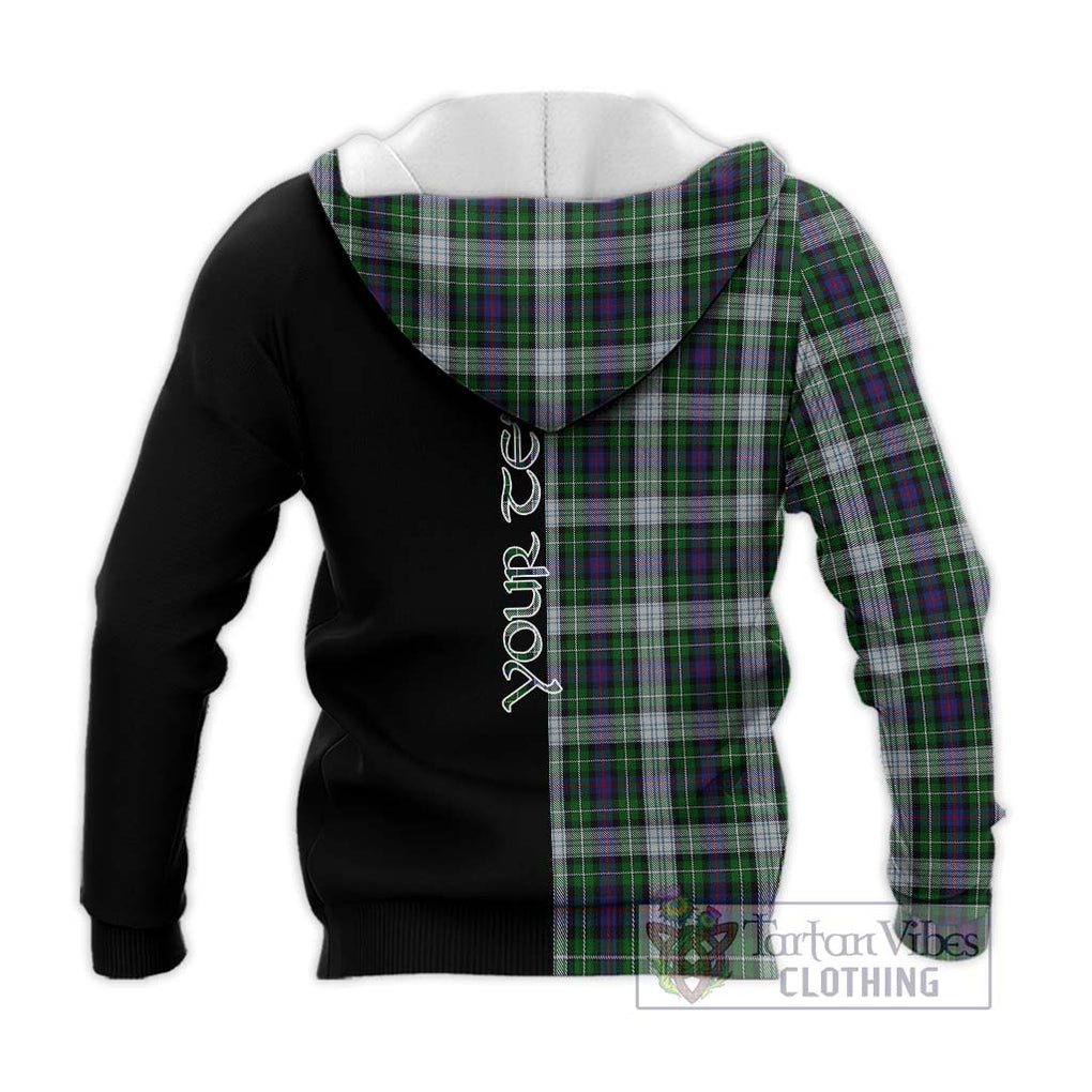 Mackenzie Dress Tartan Knitted Hoodie with Family Crest and Half Of Me Style - Tartanvibesclothing Shop