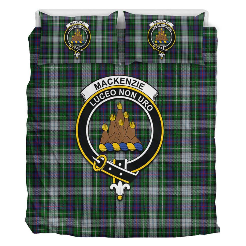 MacKenzie Dress Tartan Bedding Set with Family Crest - Tartan Vibes Clothing