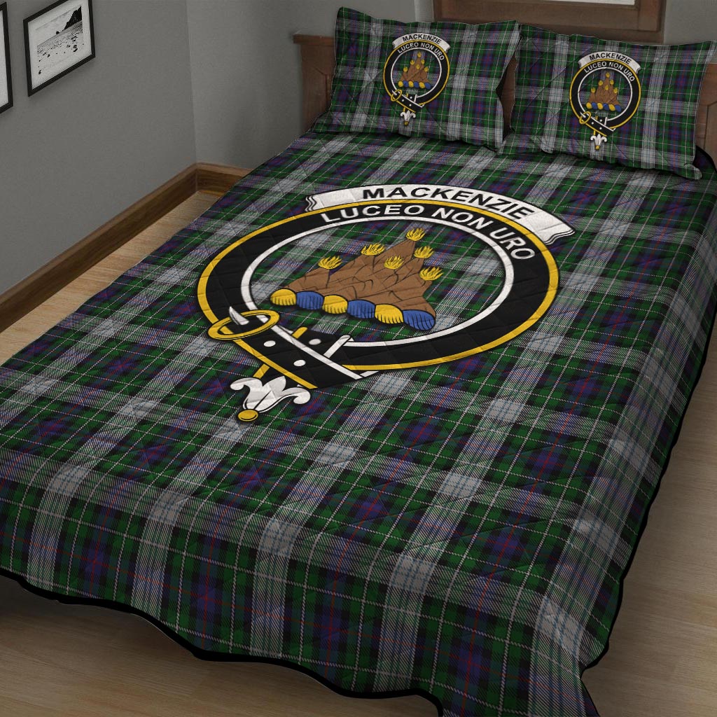 MacKenzie Dress Tartan Quilt Bed Set with Family Crest - Tartan Vibes Clothing