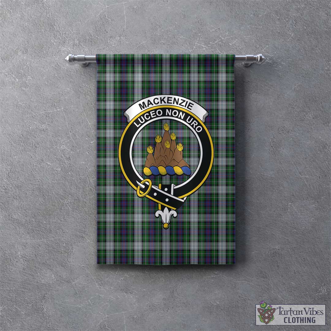 Tartan Vibes Clothing MacKenzie Dress Tartan Gonfalon, Tartan Banner with Family Crest