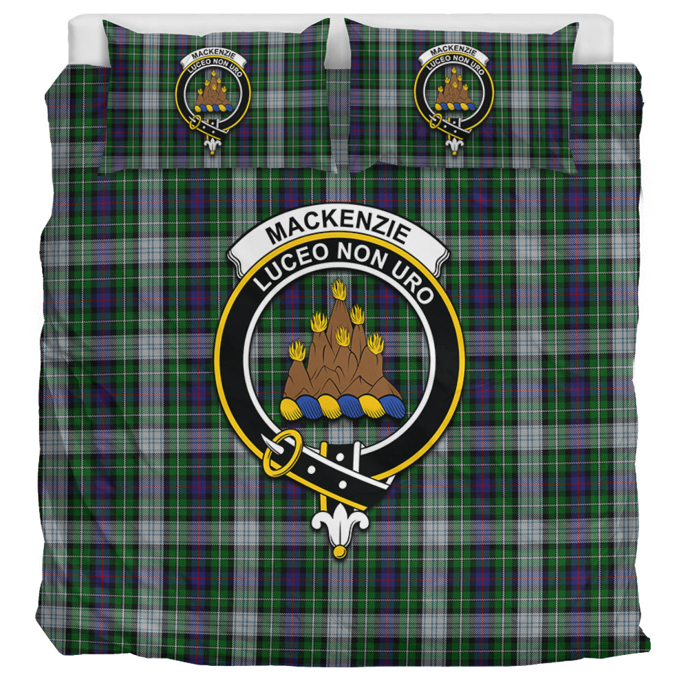 MacKenzie Dress Tartan Bedding Set with Family Crest UK Bedding Set UK Super King 104*94 inch - Tartan Vibes Clothing