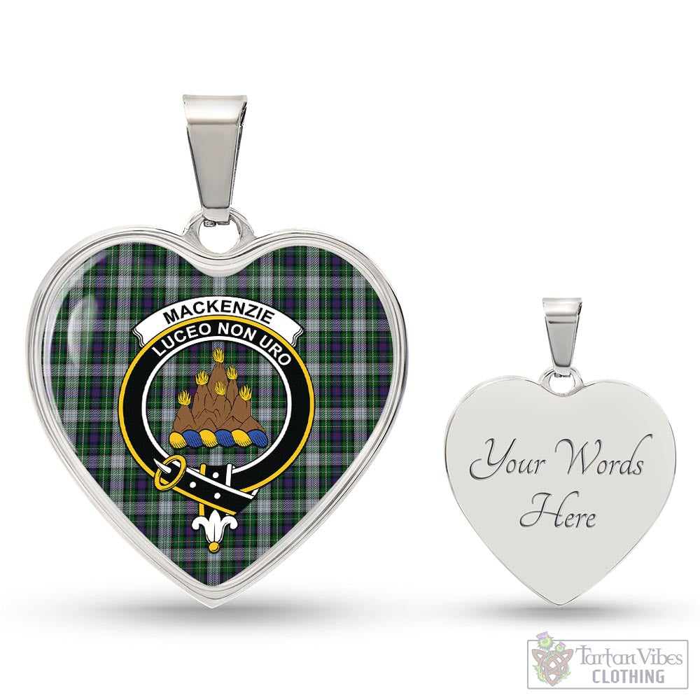 Tartan Vibes Clothing MacKenzie Dress Tartan Heart Necklace with Family Crest