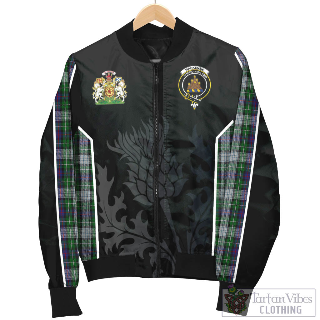 Tartan Vibes Clothing MacKenzie Dress Tartan Bomber Jacket with Family Crest and Scottish Thistle Vibes Sport Style