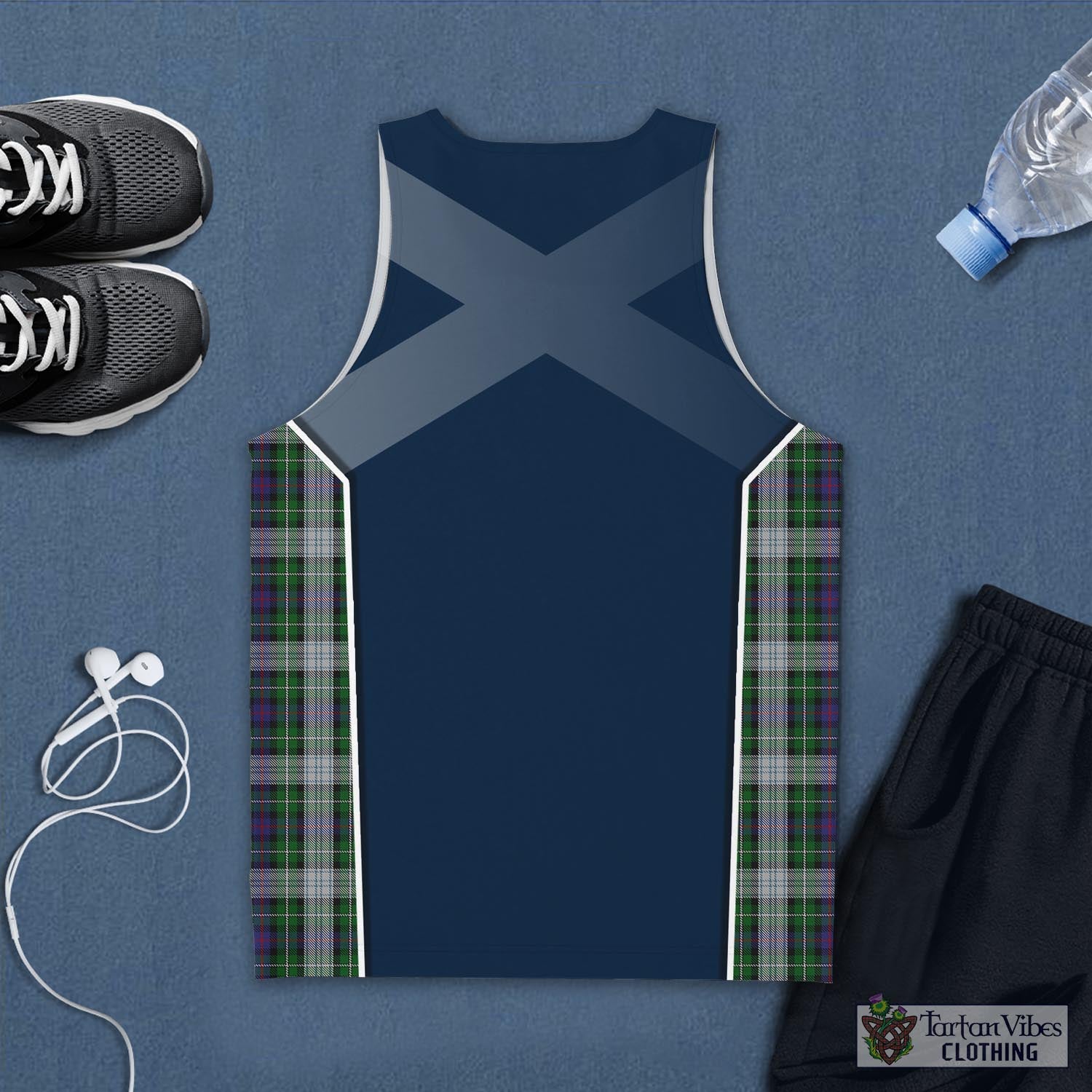 Tartan Vibes Clothing MacKenzie Dress Tartan Men's Tanks Top with Family Crest and Scottish Thistle Vibes Sport Style