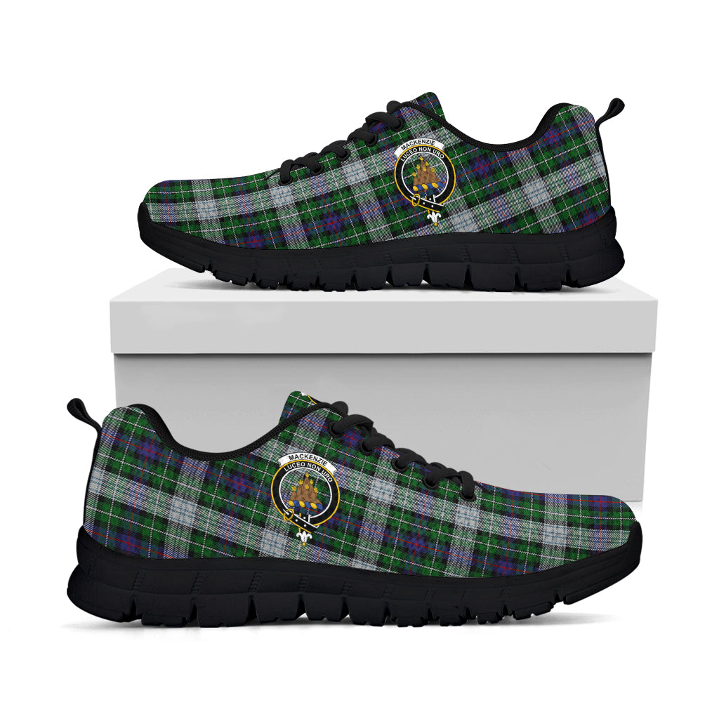 MacKenzie Dress Tartan Sneakers with Family Crest - Tartan Vibes Clothing