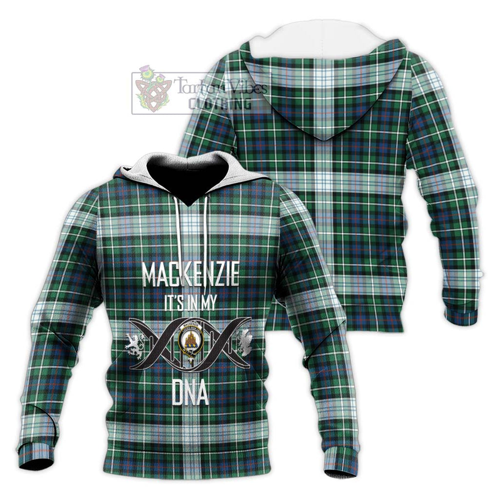 Mackenzie Dress Ancient Tartan Knitted Hoodie with Family Crest DNA In Me Style Unisex Knitted Pullover Hoodie - Tartanvibesclothing Shop