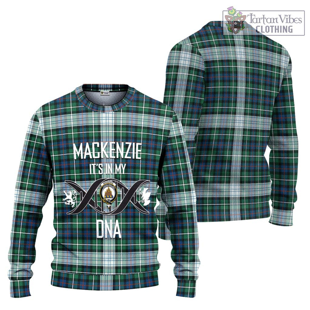 Mackenzie Dress Ancient Tartan Knitted Sweater with Family Crest DNA In Me Style Unisex - Tartanvibesclothing Shop