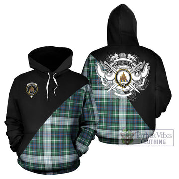 Mackenzie Dress Ancient Tartan Hoodie with Family Crest and Military Logo Style