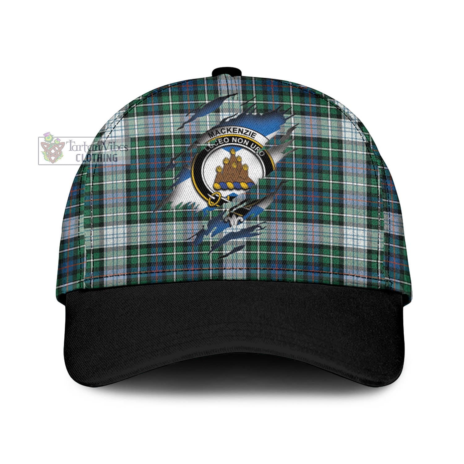 Tartan Vibes Clothing Mackenzie Dress Ancient Tartan Classic Cap with Family Crest In Me Style