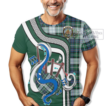 Mackenzie Dress Ancient Tartan T-Shirt with Epic Bagpipe Style