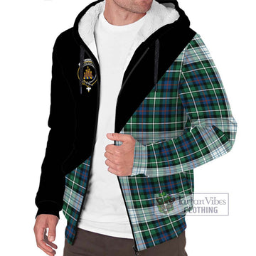 Mackenzie Dress Ancient Tartan Sherpa Hoodie with Family Crest and Military Logo Style