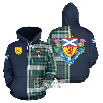 Mackenzie Dress Ancient Tartan Hoodie Alba with Scottish Lion Royal Arm Half Style