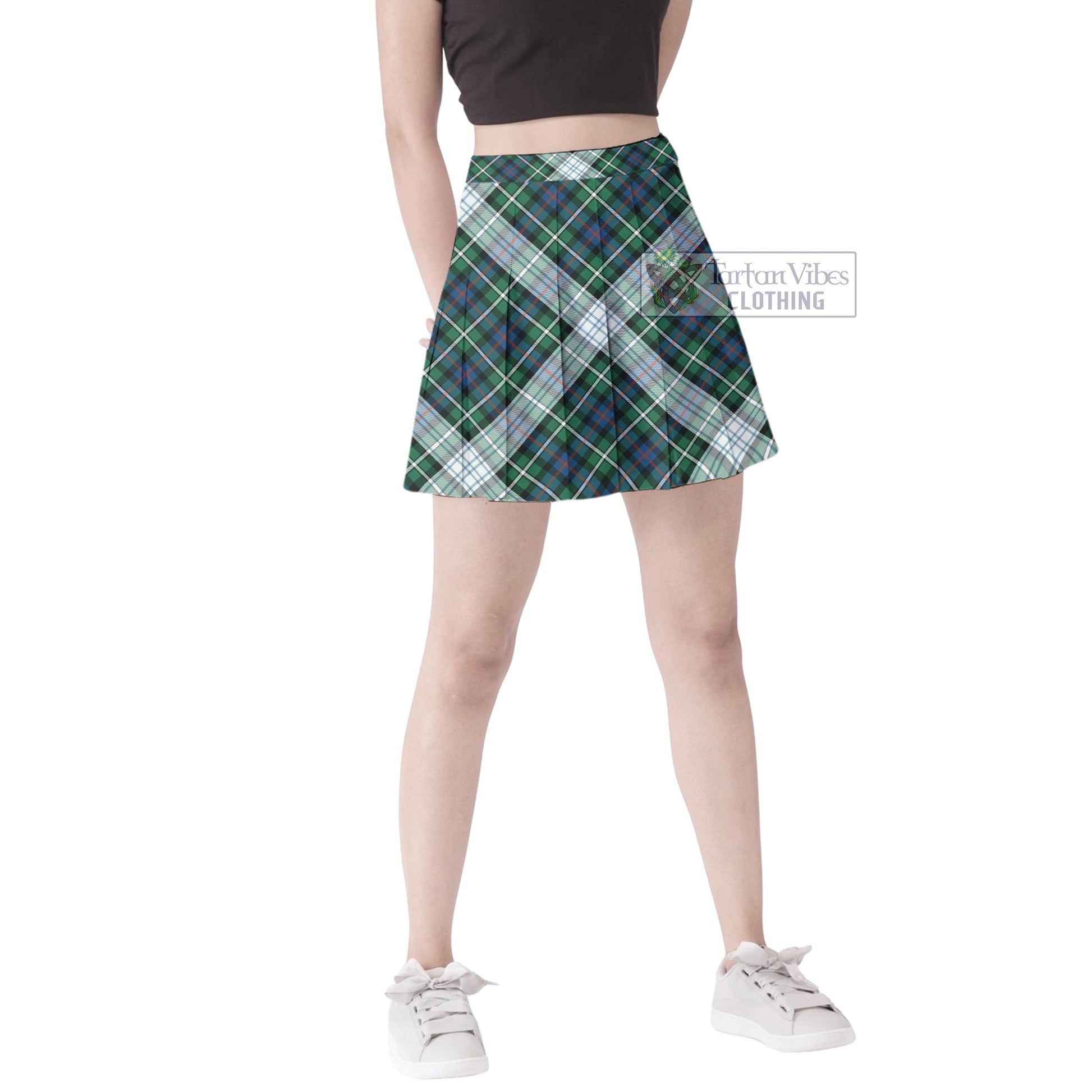 Tartan Vibes Clothing Mackenzie Dress Ancient Tartan Women's Plated Mini Skirt