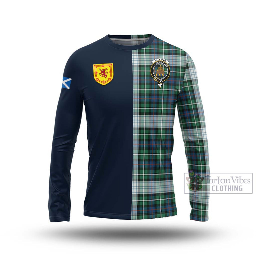 Tartan Vibes Clothing Mackenzie Dress Ancient Tartan Long Sleeve T-Shirt with Scottish Lion Royal Arm Half Style