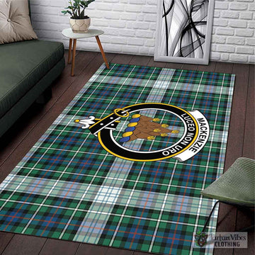 Mackenzie Dress Ancient Tartan Area Rug with Family Crest