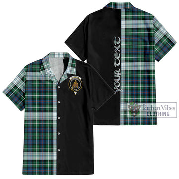 Mackenzie Dress Ancient Tartan Short Sleeve Button Shirt with Family Crest and Half Of Me Style