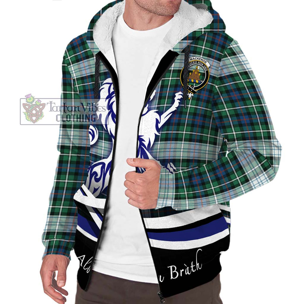 Mackenzie Dress Ancient Tartan Sherpa Hoodie with Alba Gu Brath Regal Lion Emblem Unisex S - Tartanvibesclothing Shop