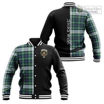 Mackenzie Dress Ancient Tartan Baseball Jacket with Family Crest and Half Of Me Style