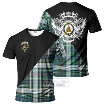 Mackenzie Dress Ancient Tartan T-Shirt with Family Crest and Military Logo Style