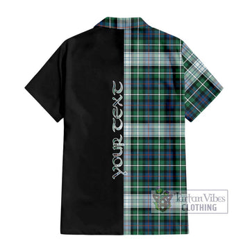 Mackenzie Dress Ancient Tartan Short Sleeve Button Shirt with Family Crest and Half Of Me Style