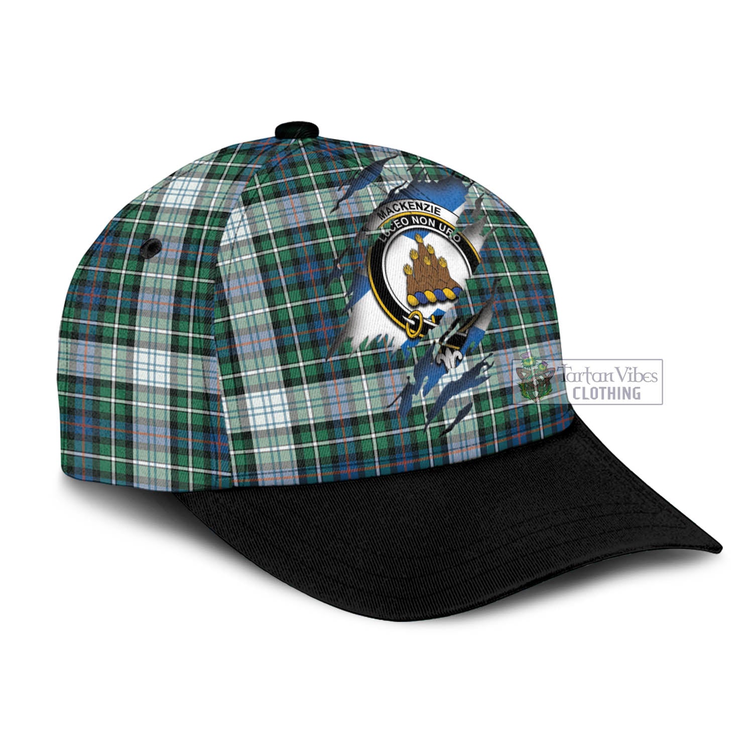 Tartan Vibes Clothing Mackenzie Dress Ancient Tartan Classic Cap with Family Crest In Me Style