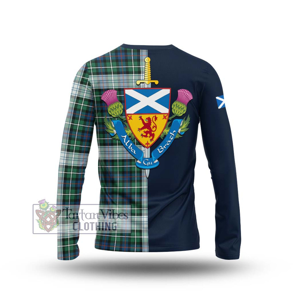 Tartan Vibes Clothing Mackenzie Dress Ancient Tartan Long Sleeve T-Shirt with Scottish Lion Royal Arm Half Style