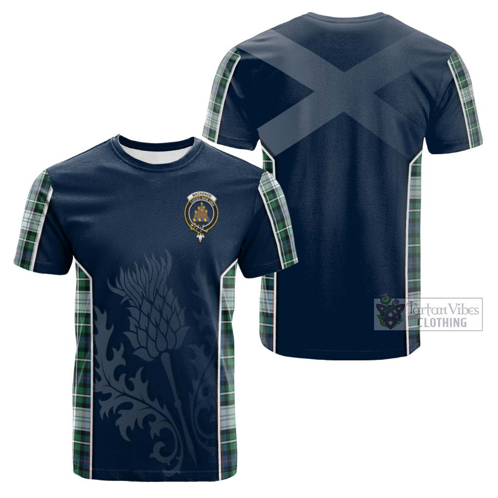 Tartan Vibes Clothing Mackenzie Dress Ancient Tartan Cotton T-shirt with Family Crest and Scottish Thistle Vibes Sport Style