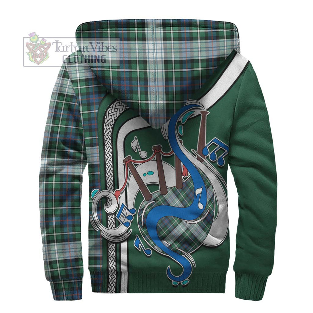 Mackenzie Dress Ancient Tartan Sherpa Hoodie with Epic Bagpipe Style - Tartanvibesclothing Shop