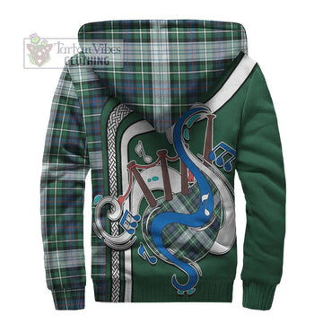 Mackenzie Dress Ancient Tartan Sherpa Hoodie with Epic Bagpipe Style