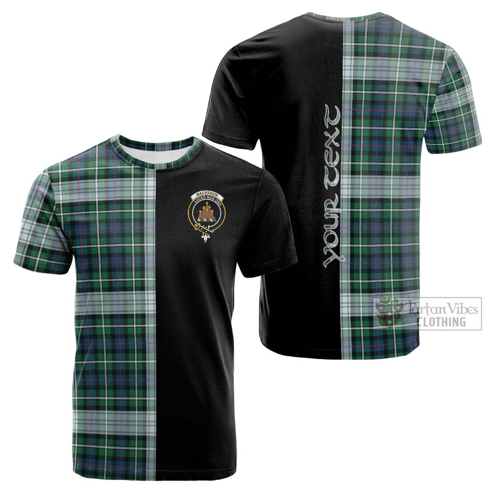 Tartan Vibes Clothing Mackenzie Dress Ancient Tartan Cotton T-shirt with Family Crest and Half Of Me Style